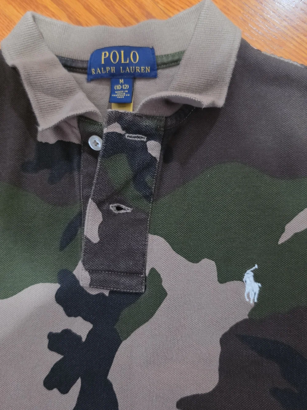 Ralph Lauren SS Graphic Tee — Navy Text on White